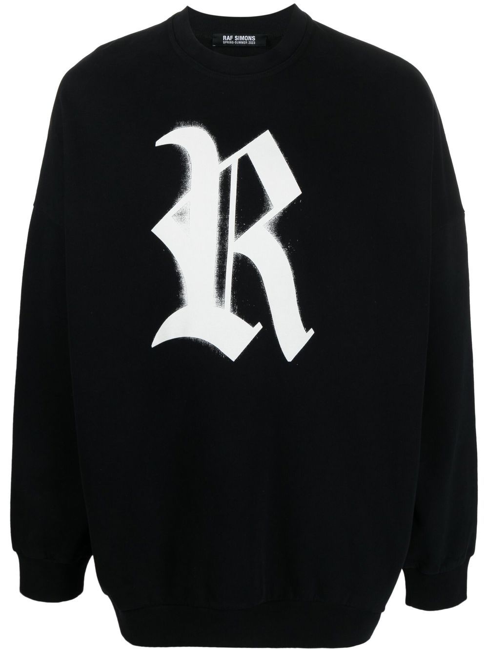 Raf Simons logo-print crew-neck sweatshirt - Black von Raf Simons