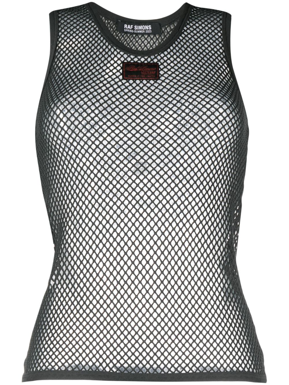 Raf Simons sleeveless mesh top - Grey von Raf Simons