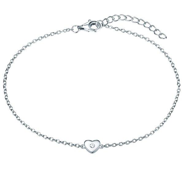 Armband Herz Damen Silber 19cm von Rafaela Donata