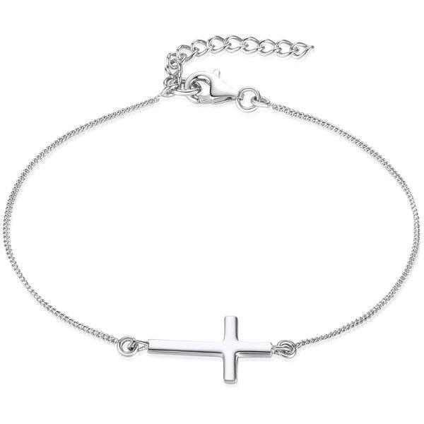 Armband Kreuz Damen Silber 17cm von Rafaela Donata