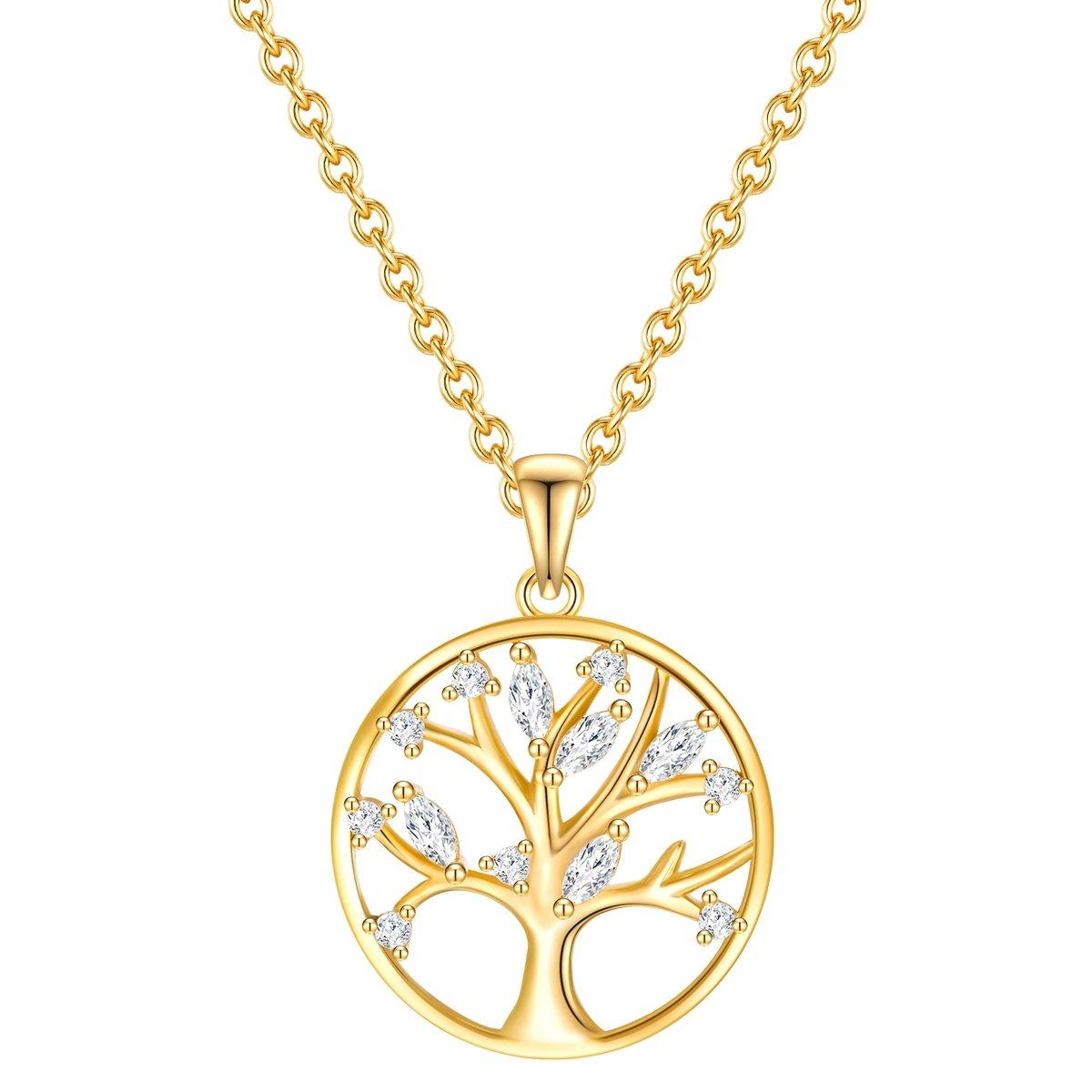 Halskette Baum Des Lebens Damen Gold 40cm von Rafaela Donata