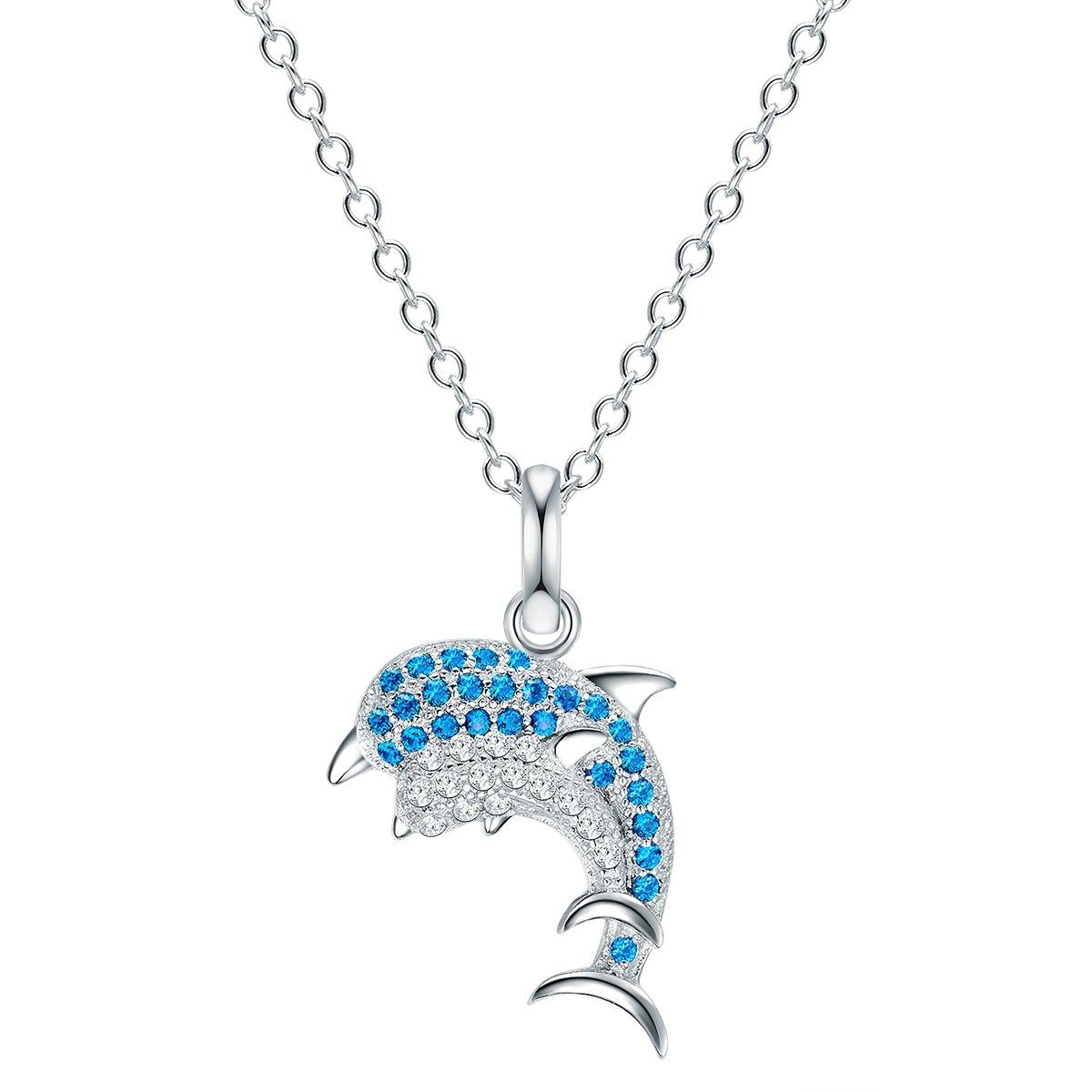Halskette Delfin Damen Silber 40cm von Rafaela Donata