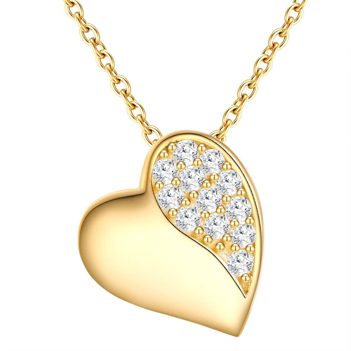 Halskette Herz Damen Gold 40cm von Rafaela Donata