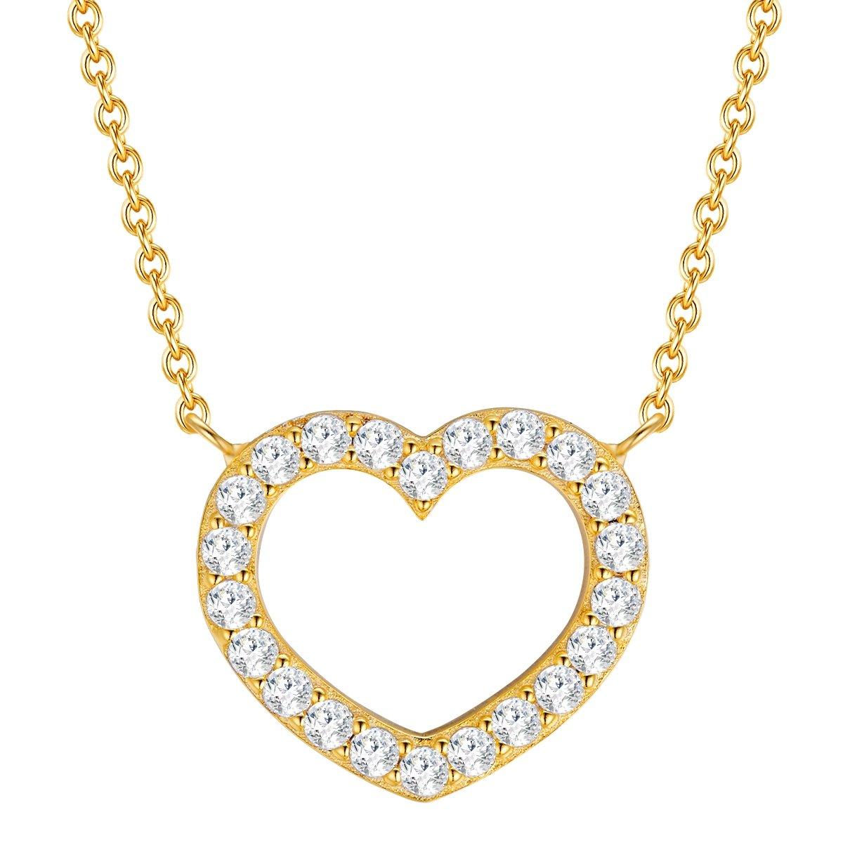 Halskette Herz Damen Gold 40cm von Rafaela Donata