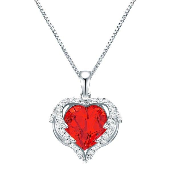 Halskette Herz Damen Rot Bunt 45cm von Rafaela Donata