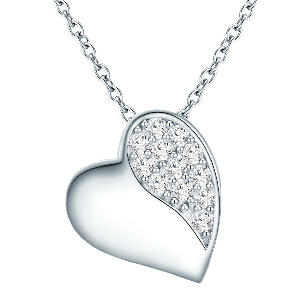 Halskette Herz Damen Silber 40cm von Rafaela Donata