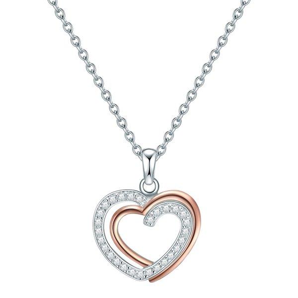 Halskette Herz Damen Silber 42cm von Rafaela Donata