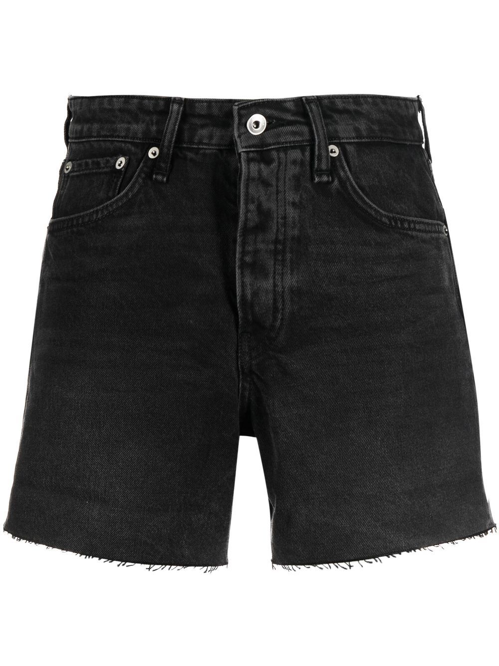 rag & bone Rosa frayed denim shorts - Black von rag & bone