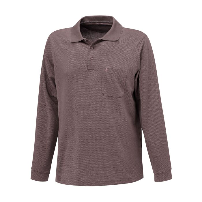 Ragman langarm-Polohemd mit dezentem Muster Ragman langarm-Polohemd mit dezentem Muster von Ragman