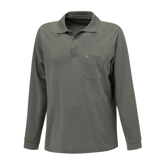 Ragman langarm-Polohemd mit dezentem Muster Ragman langarm-Polohemd mit dezentem Muster von Ragman