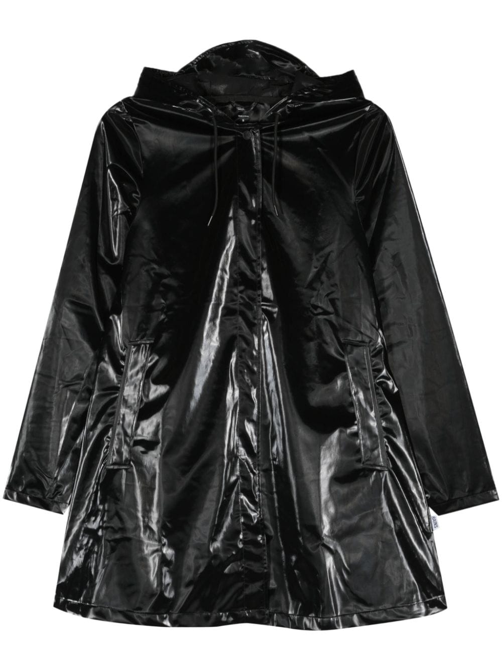 Rains A-line hooded raincoat - Black von Rains