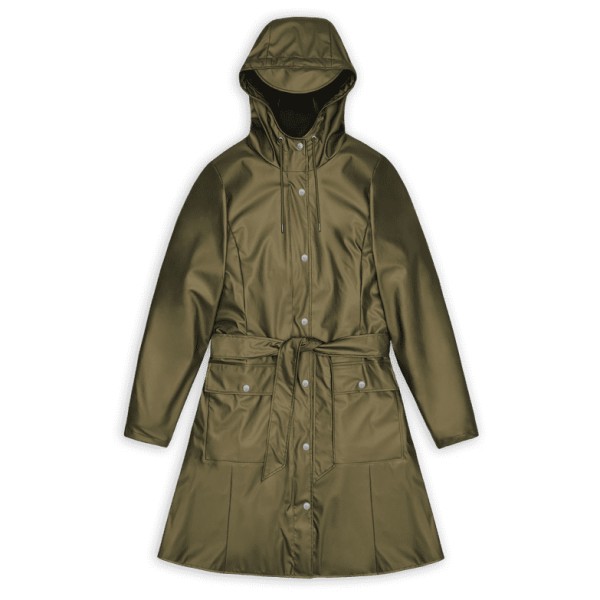 Rains - Women's Curve Long Jacket W3 - Regenjacke Gr M oliv Rains - Women's Curve Long Jacket W3 - Regenjacke Gr M oliv von Rains
