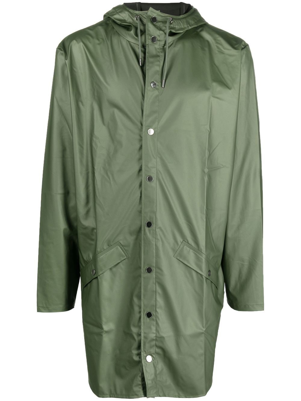 Rains drawstring hood raincoat - Green von Rains