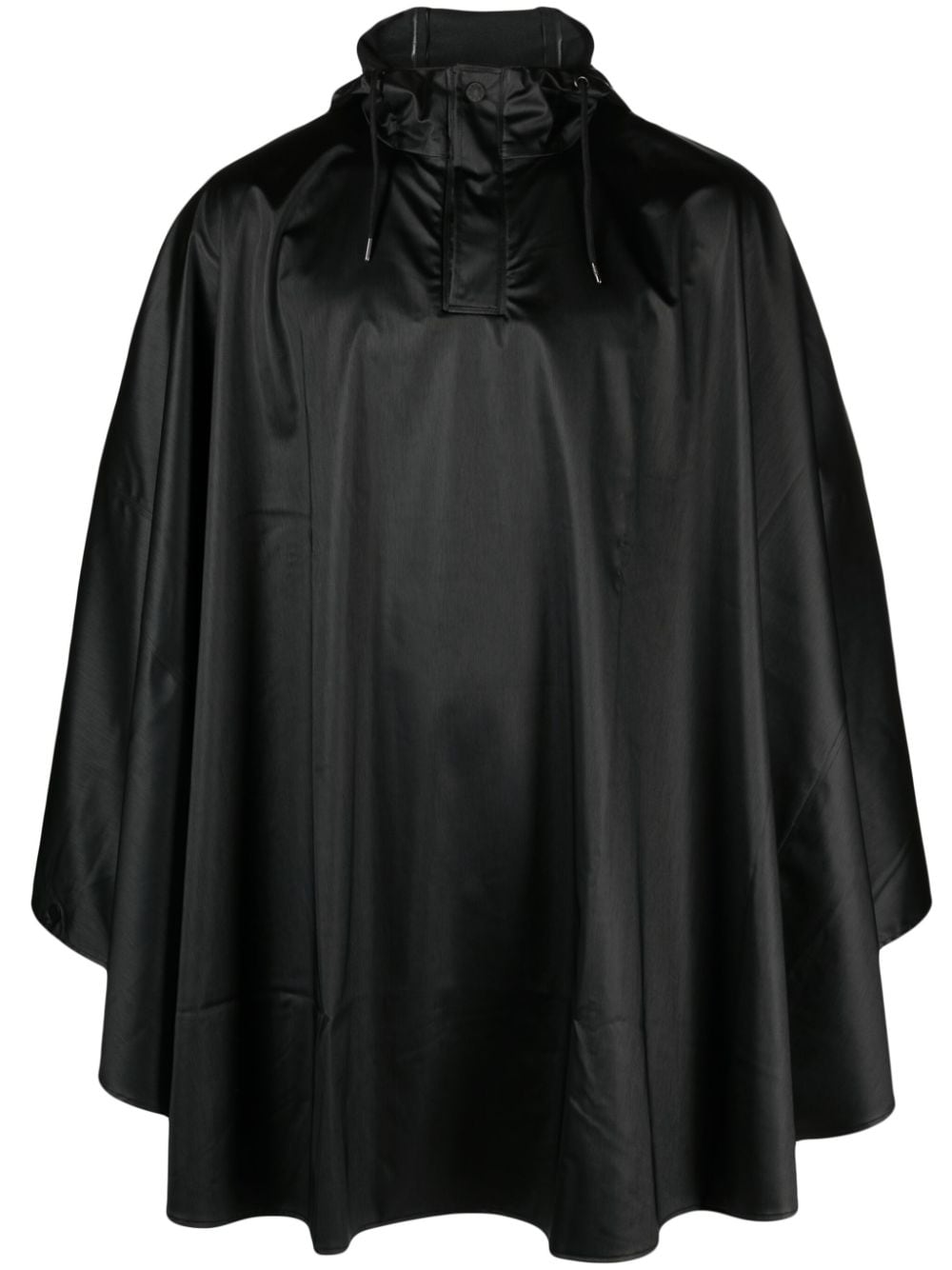Rains drawstring hooded raincoat - Black von Rains