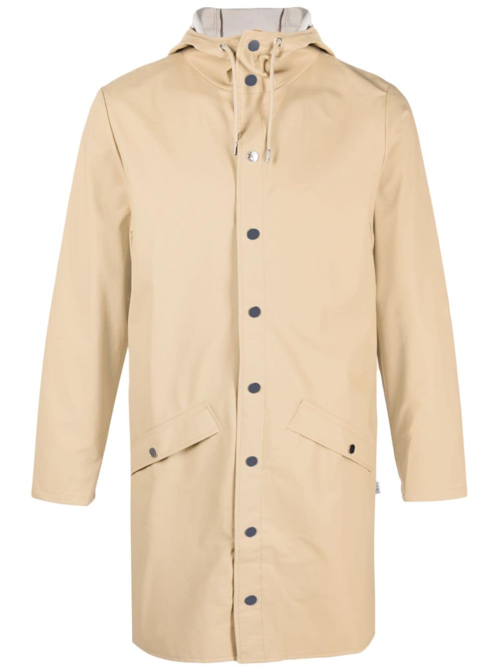 Rains hooded long-sleeve raincoat - Neutrals von Rains