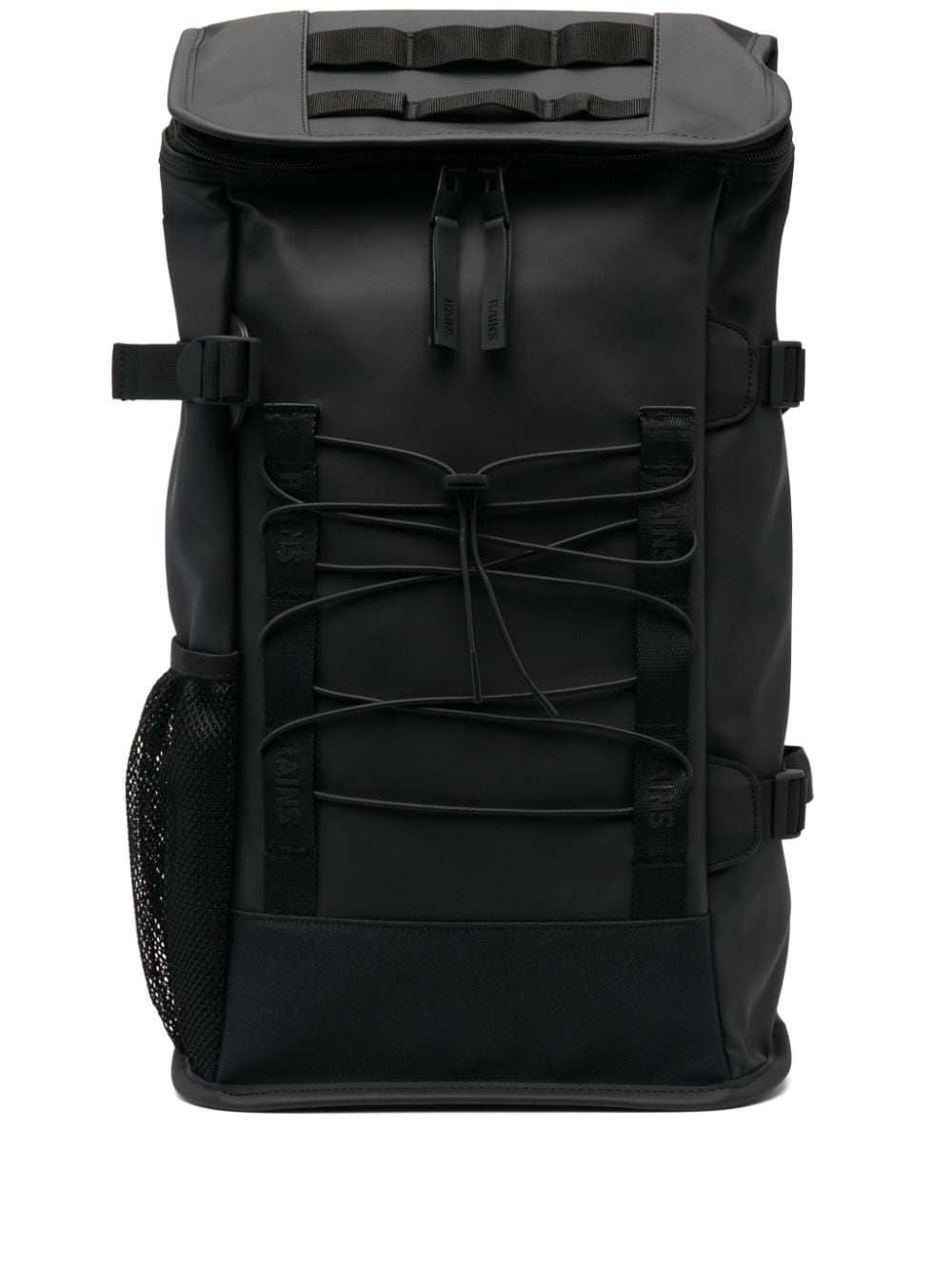 Rains logo-strap buckle-fastening backpack - Black von Rains