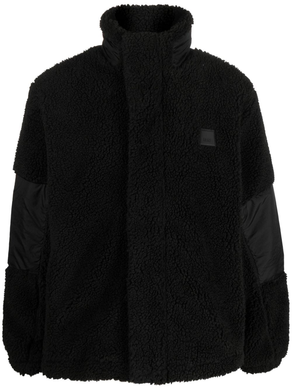 Rains panelled fleece-texture jacket - Black von Rains