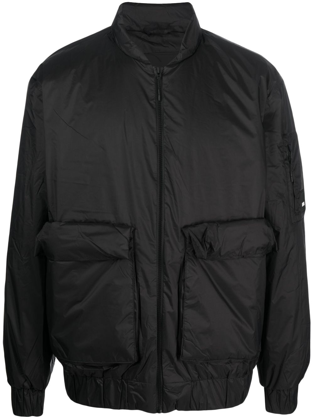 Rains pouch pockets bomber jacket - Black von Rains