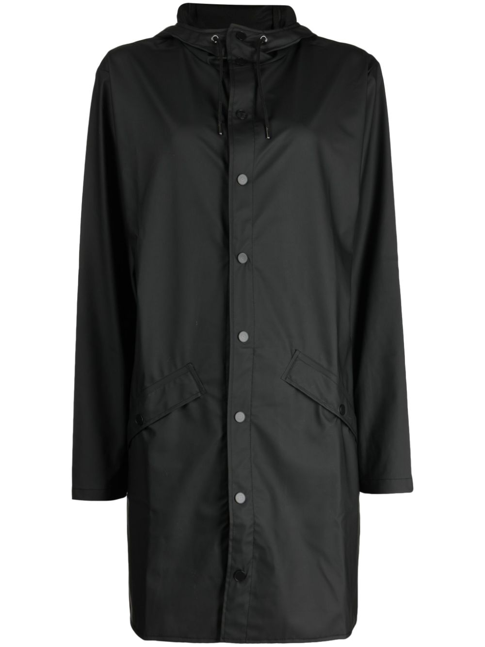 Rains press-stud waterproof jacket - Black von Rains