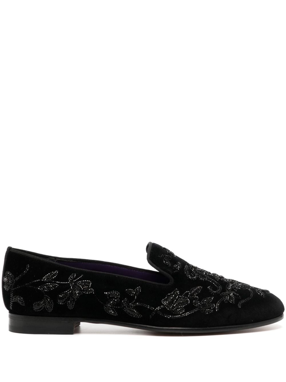 Ralph Lauren Collection Alonzo velvet-finish loafers - Black von Ralph Lauren Collection