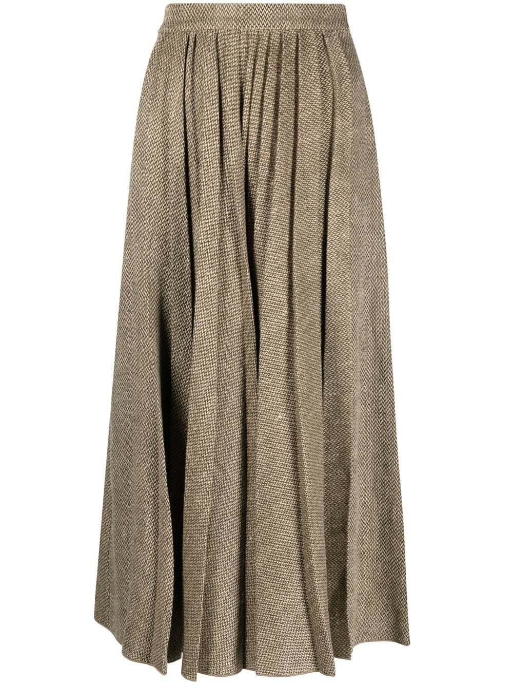 Ralph Lauren Collection Arnav pleated twill skirt - Brown von Ralph Lauren Collection