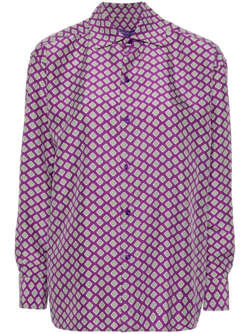 Ralph Lauren Collection Cagney geometric-print shirt - Purple von Ralph Lauren Collection