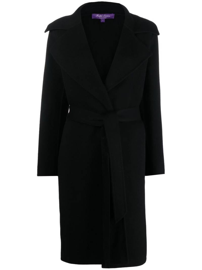 Ralph Lauren Collection Cameo tied-waistband coat - Black von Ralph Lauren Collection