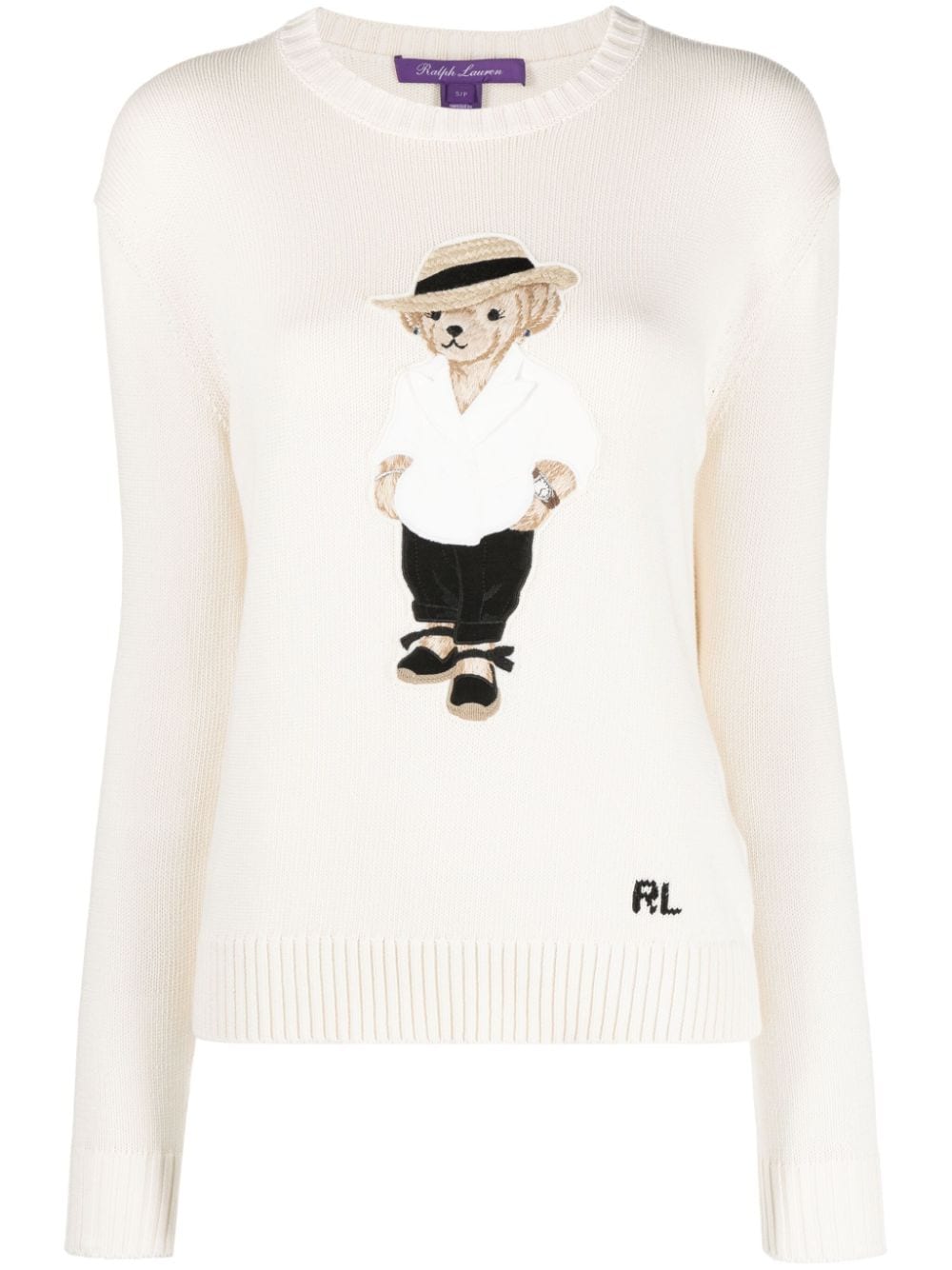 Ralph Lauren Collection Polo Bear ribbed-knit jumper - Neutrals von Ralph Lauren Collection