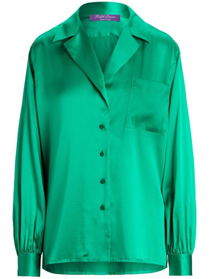 Ralph Lauren Collection Roslin stretch-silk shirt - Green von Ralph Lauren Collection