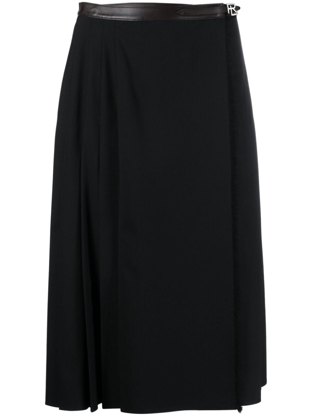 Ralph Lauren Collection belted pleated skirt - Black von Ralph Lauren Collection