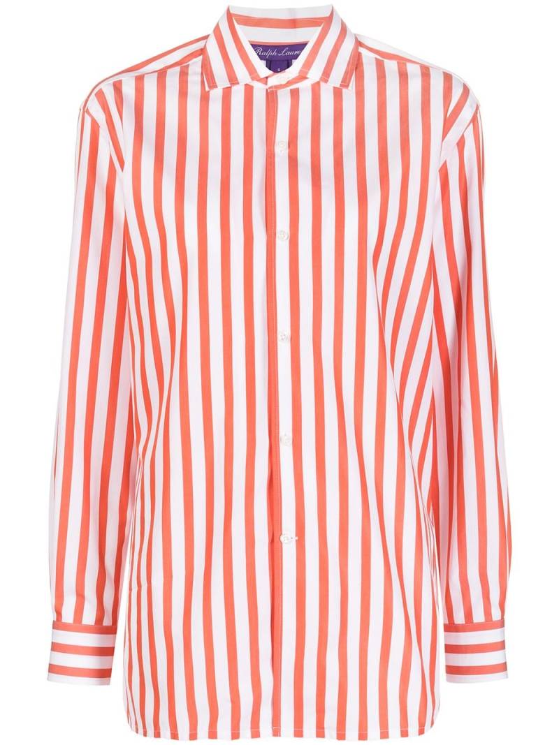 Ralph Lauren Collection cotton stripe-pattern shirt - Red von Ralph Lauren Collection