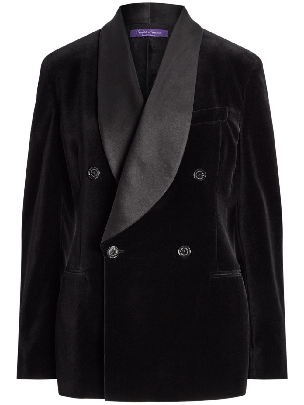 Ralph Lauren Collection double-breasted velvet blazer - Black von Ralph Lauren Collection