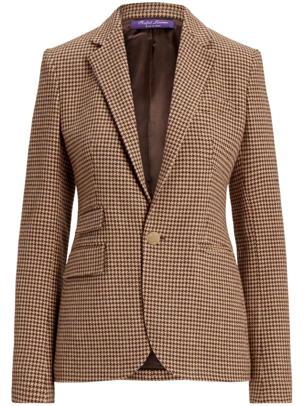 Ralph Lauren Collection houndstooth-pattern notched-lapels blazer - Brown von Ralph Lauren Collection