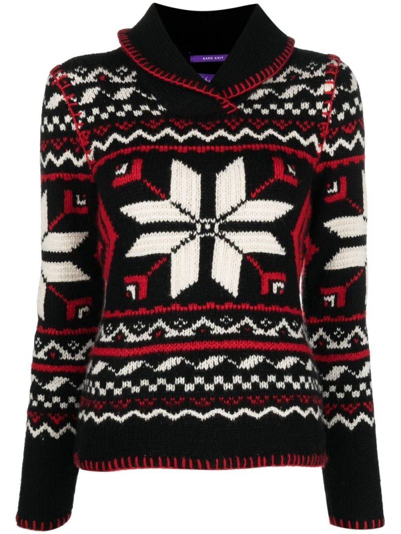 Ralph Lauren Collection intarsia-knit cashmere jumper - Black von Ralph Lauren Collection