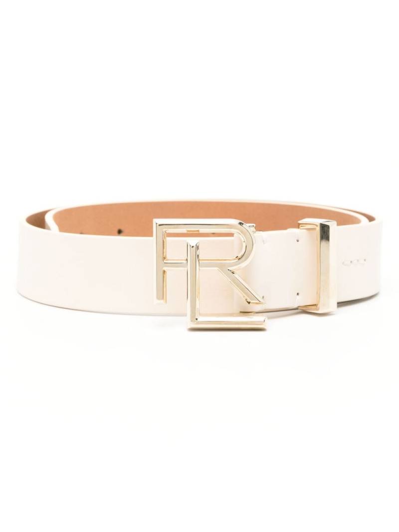 Ralph Lauren Collection logo-buckle leather belt - Neutrals von Ralph Lauren Collection