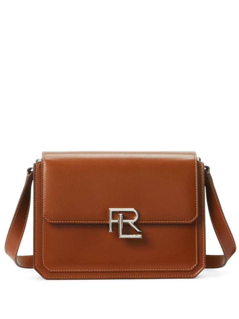 Ralph Lauren Collection logo-plaque leather crossbody bag - Brown von Ralph Lauren Collection