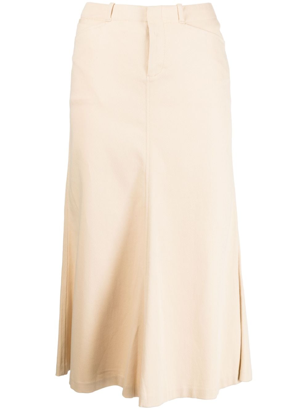 Ralph Lauren Collection low-rise cotton midi skirt - Brown von Ralph Lauren Collection