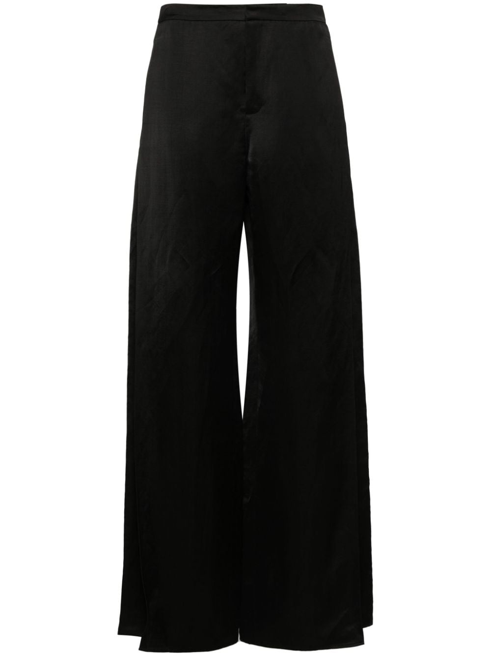 Ralph Lauren Collection satin wide-leg trousers - Black von Ralph Lauren Collection