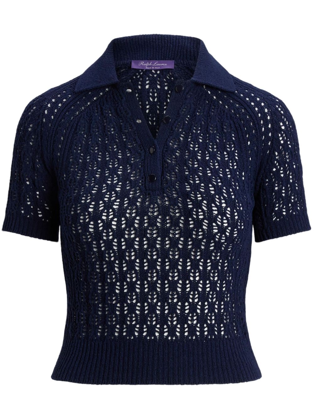 Ralph Lauren Collection semi-sheer silk polo shirt - Blue von Ralph Lauren Collection