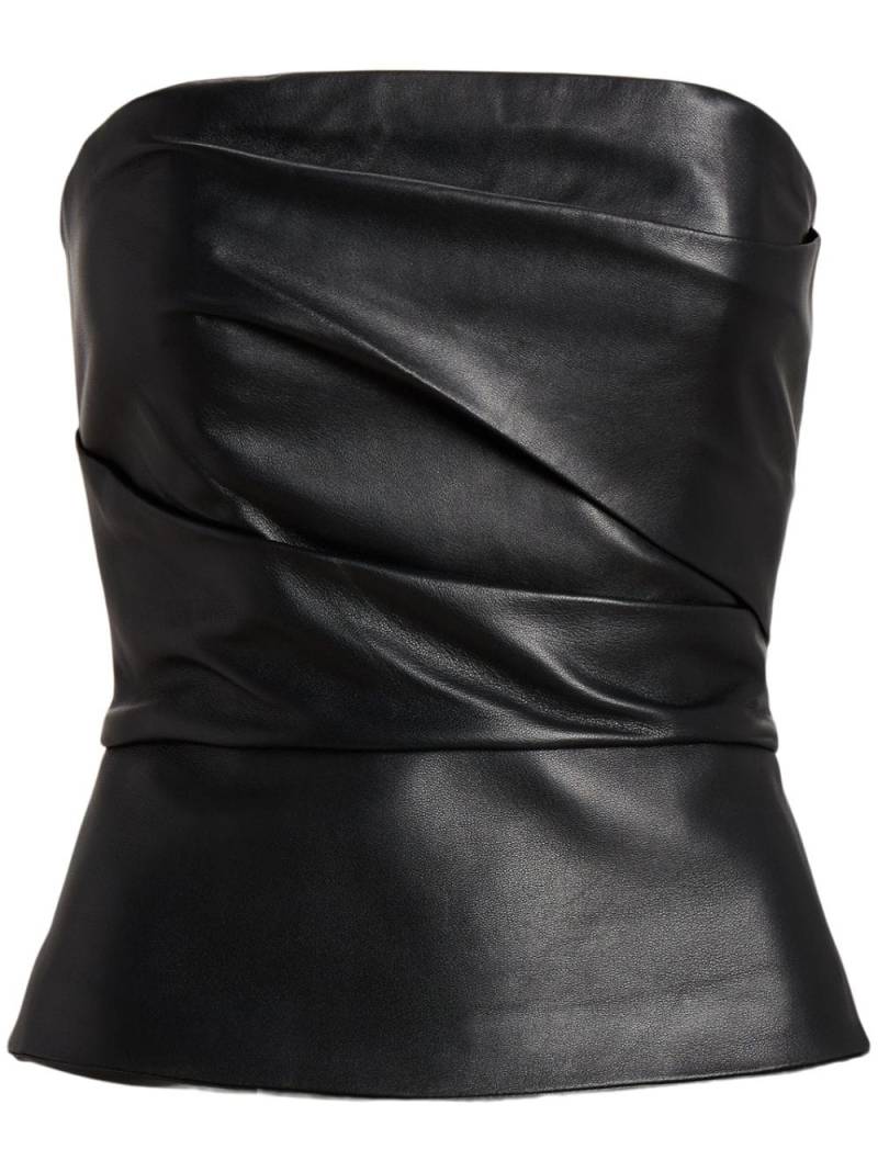 Ralph Lauren Collection strapless-design leather top - Black von Ralph Lauren Collection