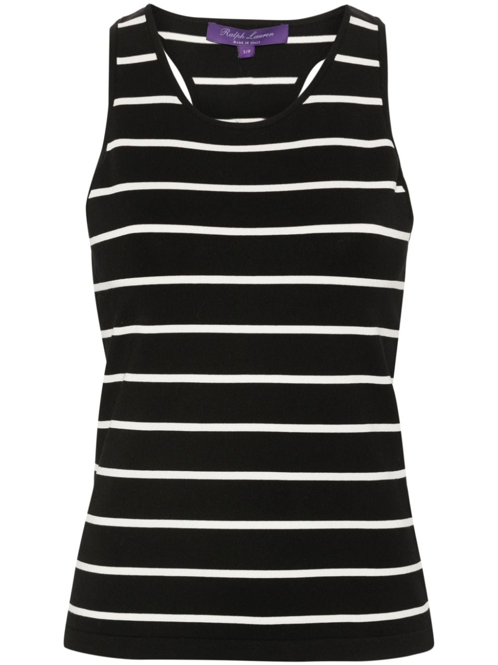 Ralph Lauren Collection striped knitted top - Black von Ralph Lauren Collection