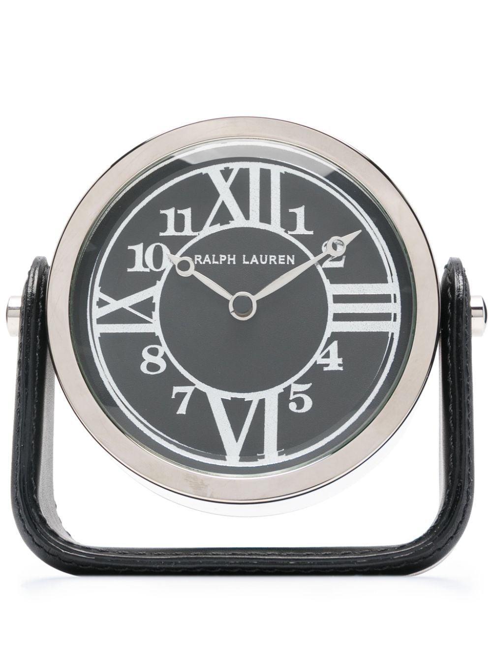 Ralph Lauren Home Brennan leather clock - Black von Ralph Lauren Home
