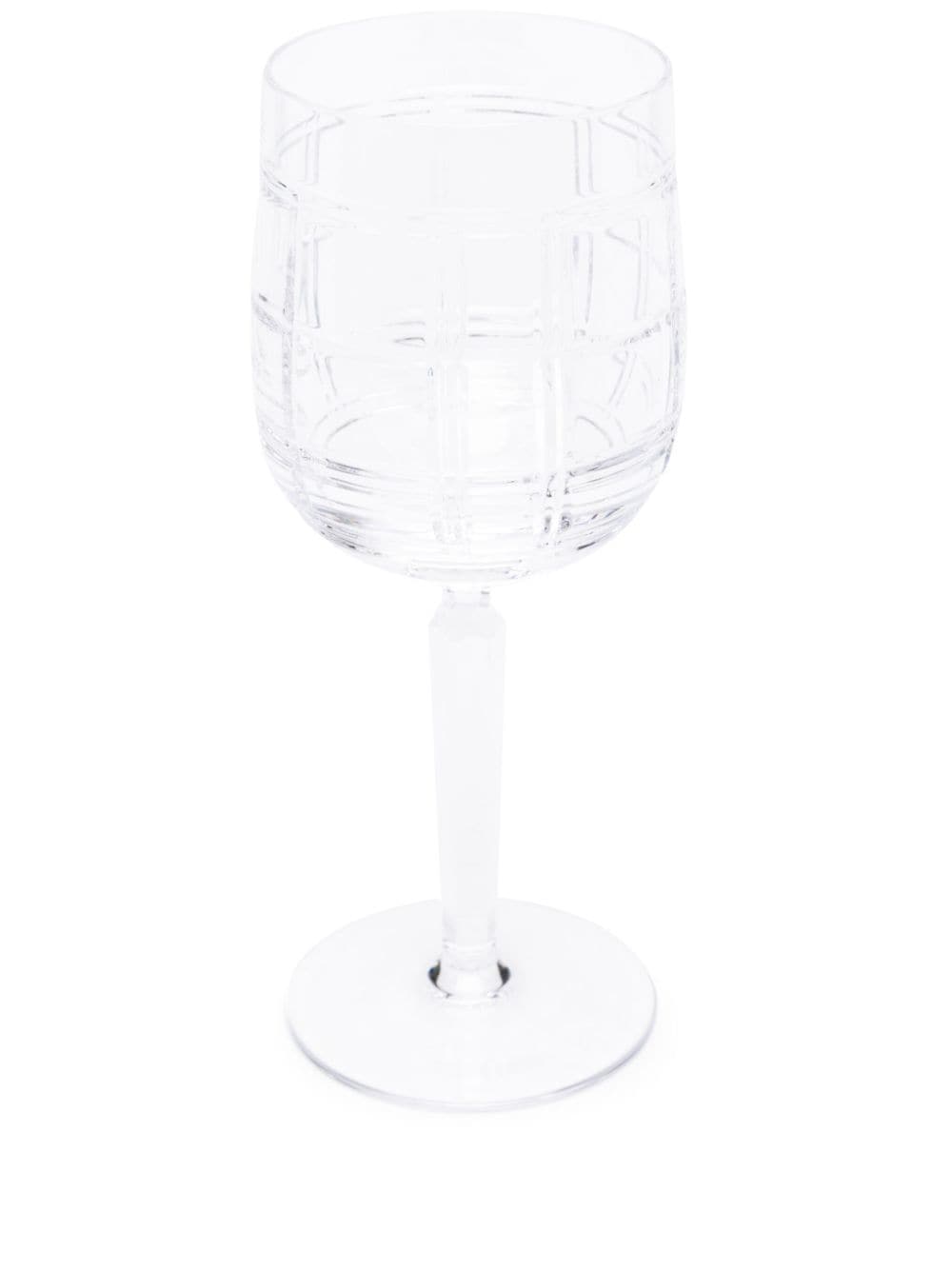 Ralph Lauren Home Hudson plaid wine glass (7.6cm) - Neutrals von Ralph Lauren Home