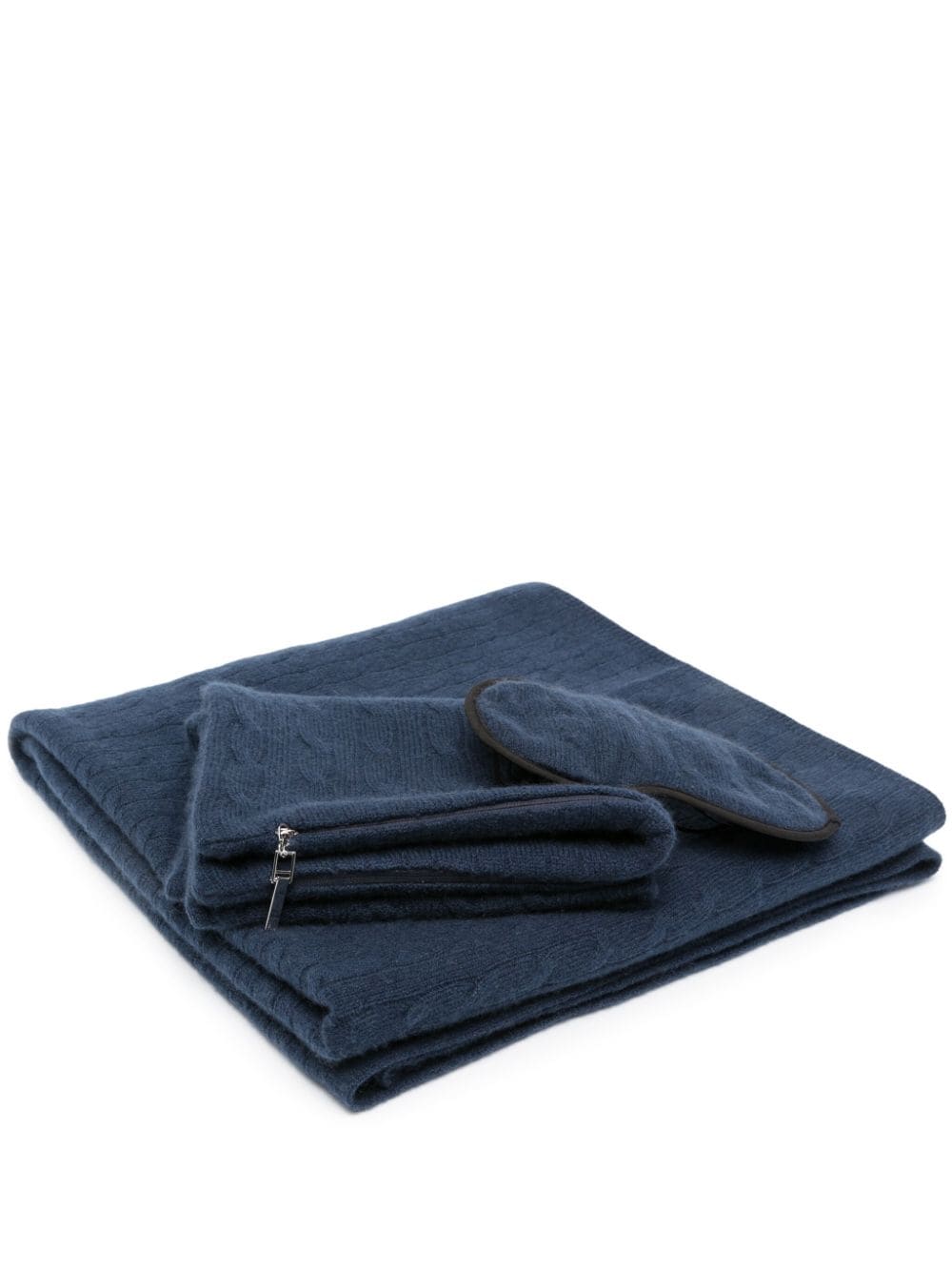 Ralph Lauren Home cable-knit cashmere travel set - Blue von Ralph Lauren Home