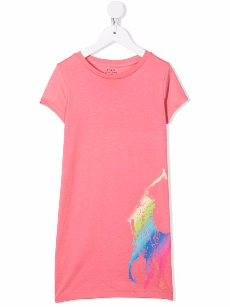 Ralph Lauren Kids Big Pony-print T-shirt dress - Pink von Ralph Lauren Kids