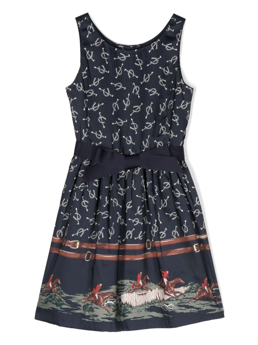 Ralph Lauren Kids Marcela equestrian-print sleeveless dress - Blue von Ralph Lauren Kids