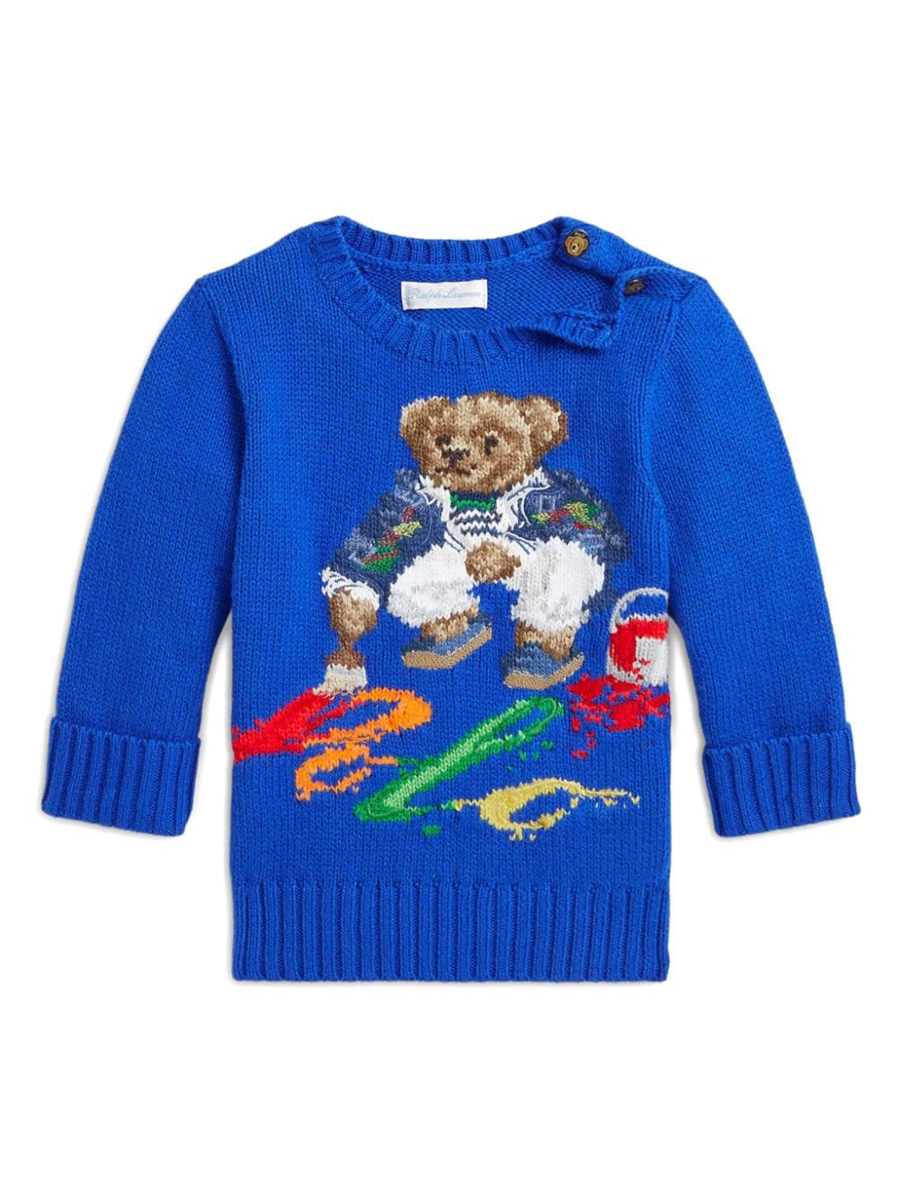 Ralph Lauren Kids Polo Bear cotton jumper - Blue von Ralph Lauren Kids