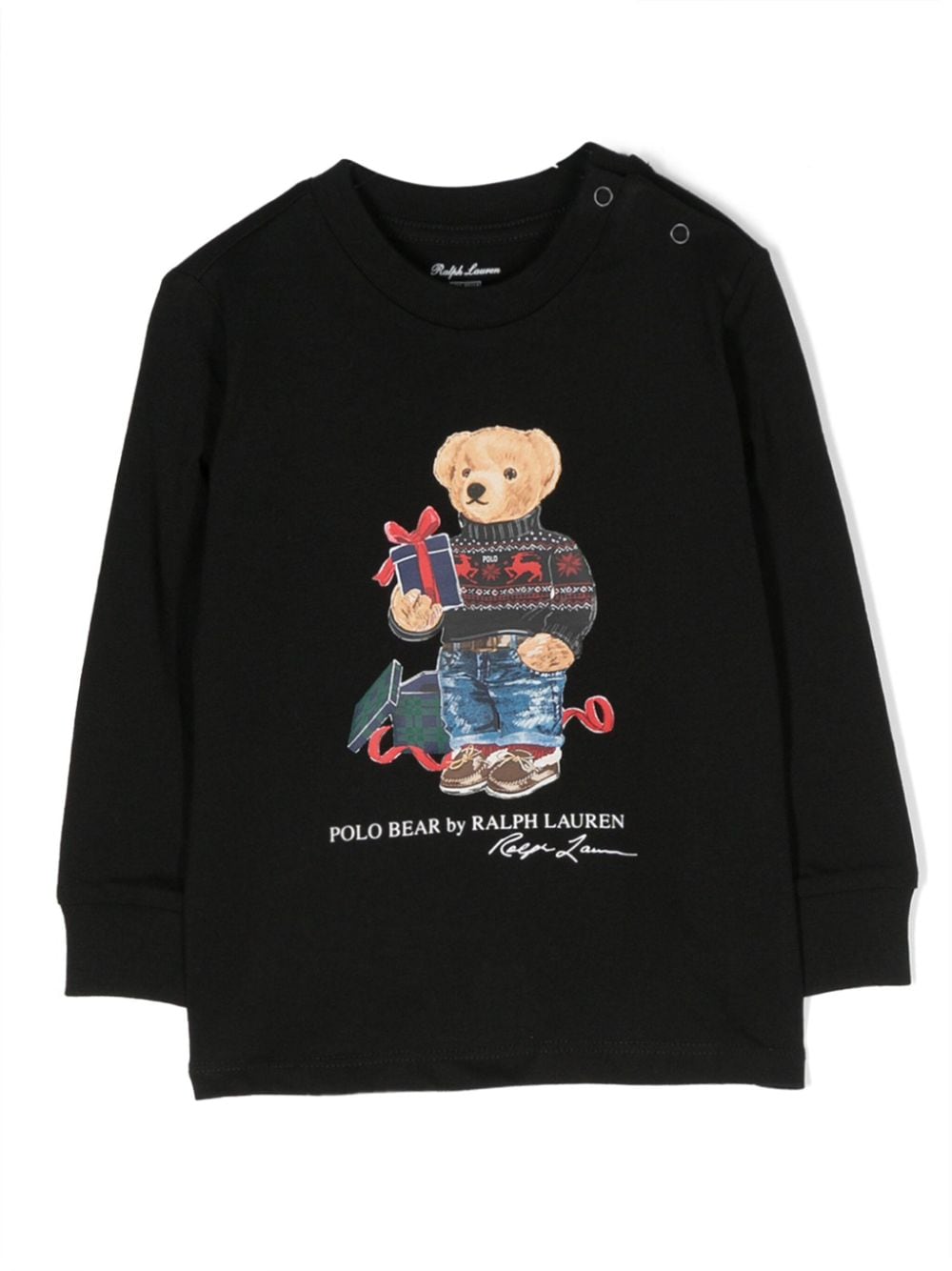 Ralph Lauren Kids Polo Bear cotton sweatshirt - Black von Ralph Lauren Kids