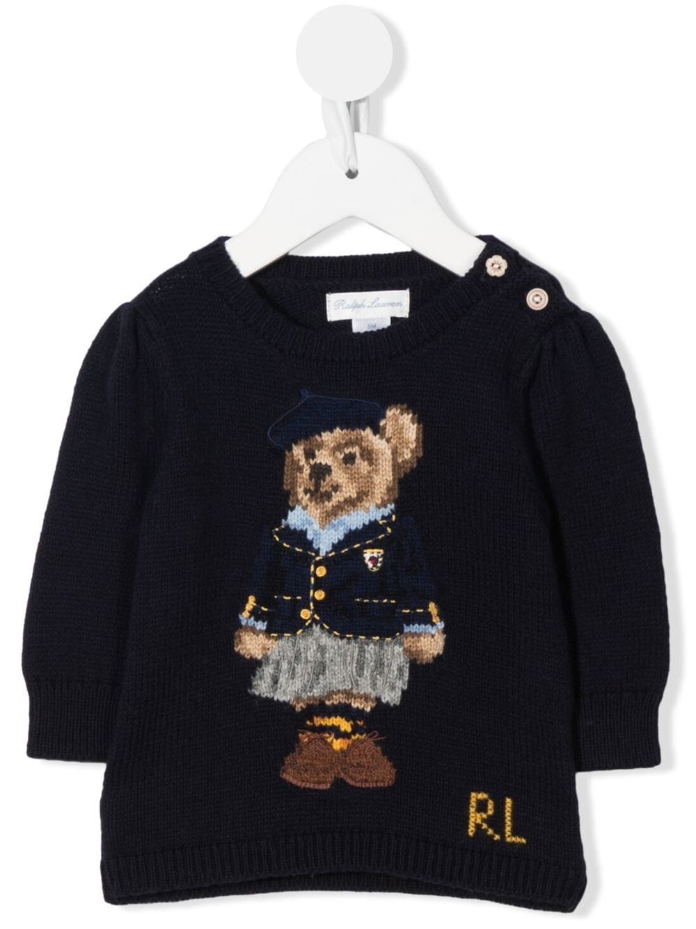 Ralph Lauren Kids Polo Bear knitted jumper - Blue von Ralph Lauren Kids