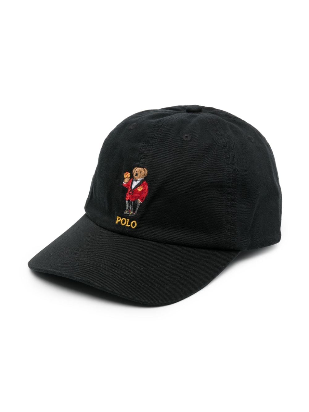 Ralph Lauren Kids Polo Bear-motif cotton cap - Black von Ralph Lauren Kids